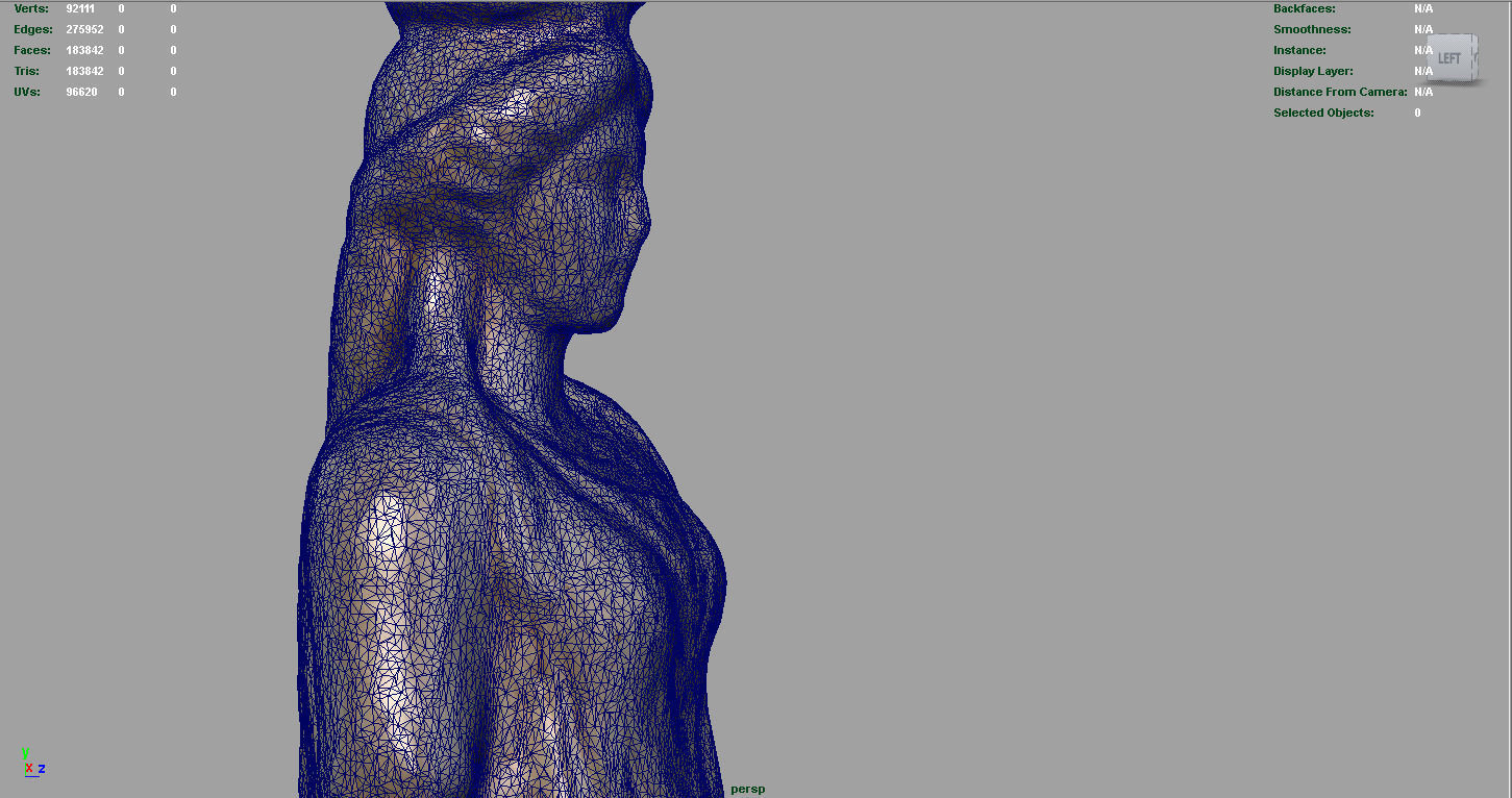 Caryatid Column Statue Low-poly 3D model_11