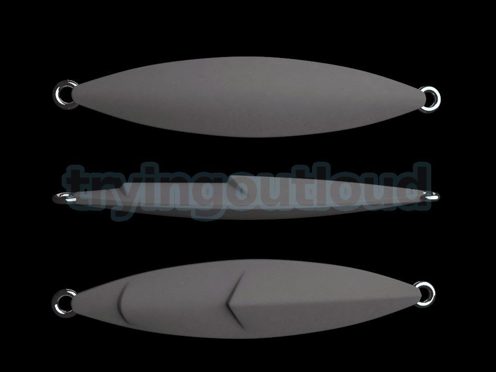 10-200 GR Flat Fall Slug MEtal Jig Mold Packs  3D print model_4