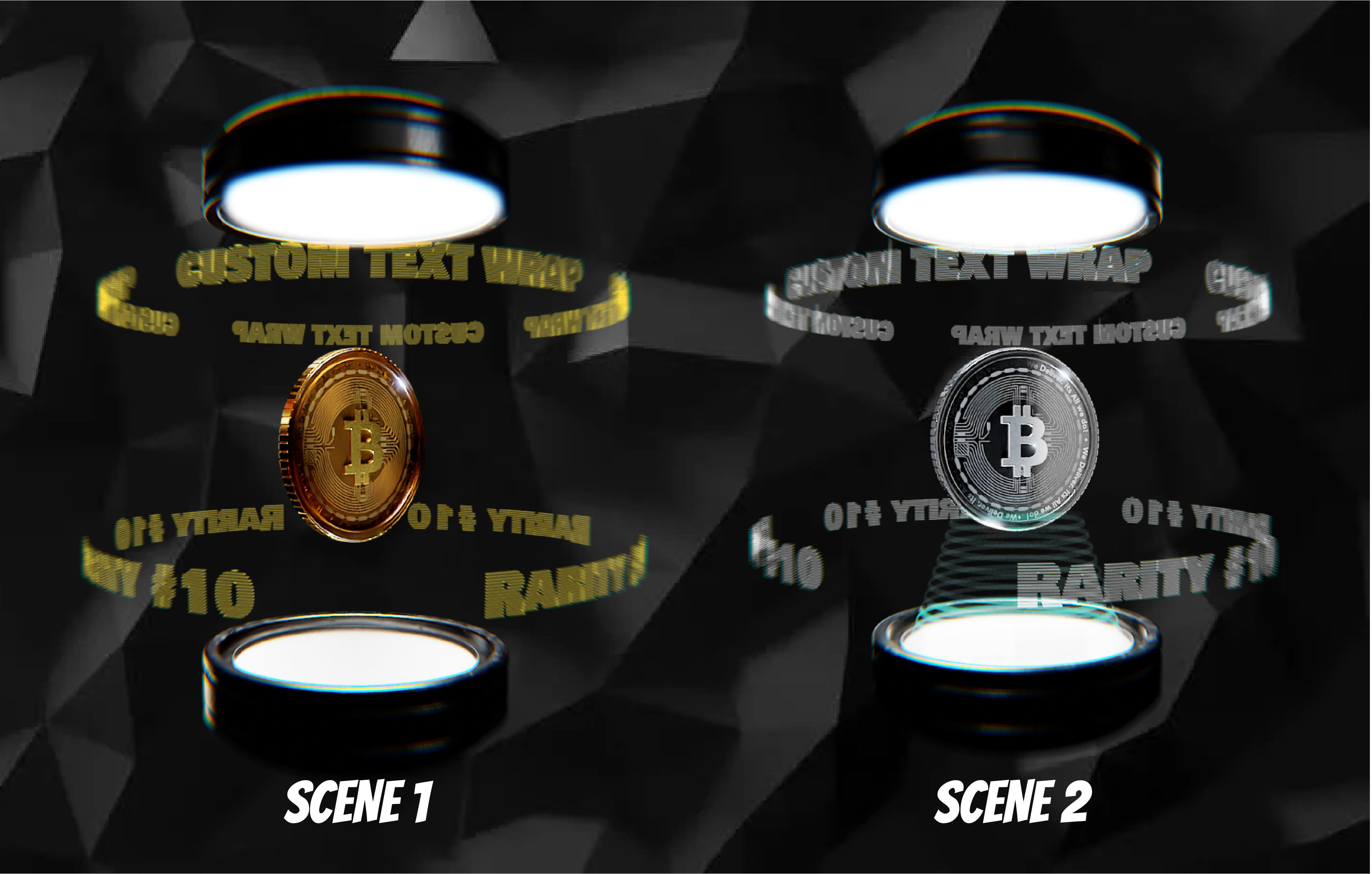 Nft Coin Blender Template Asset 3D model_2