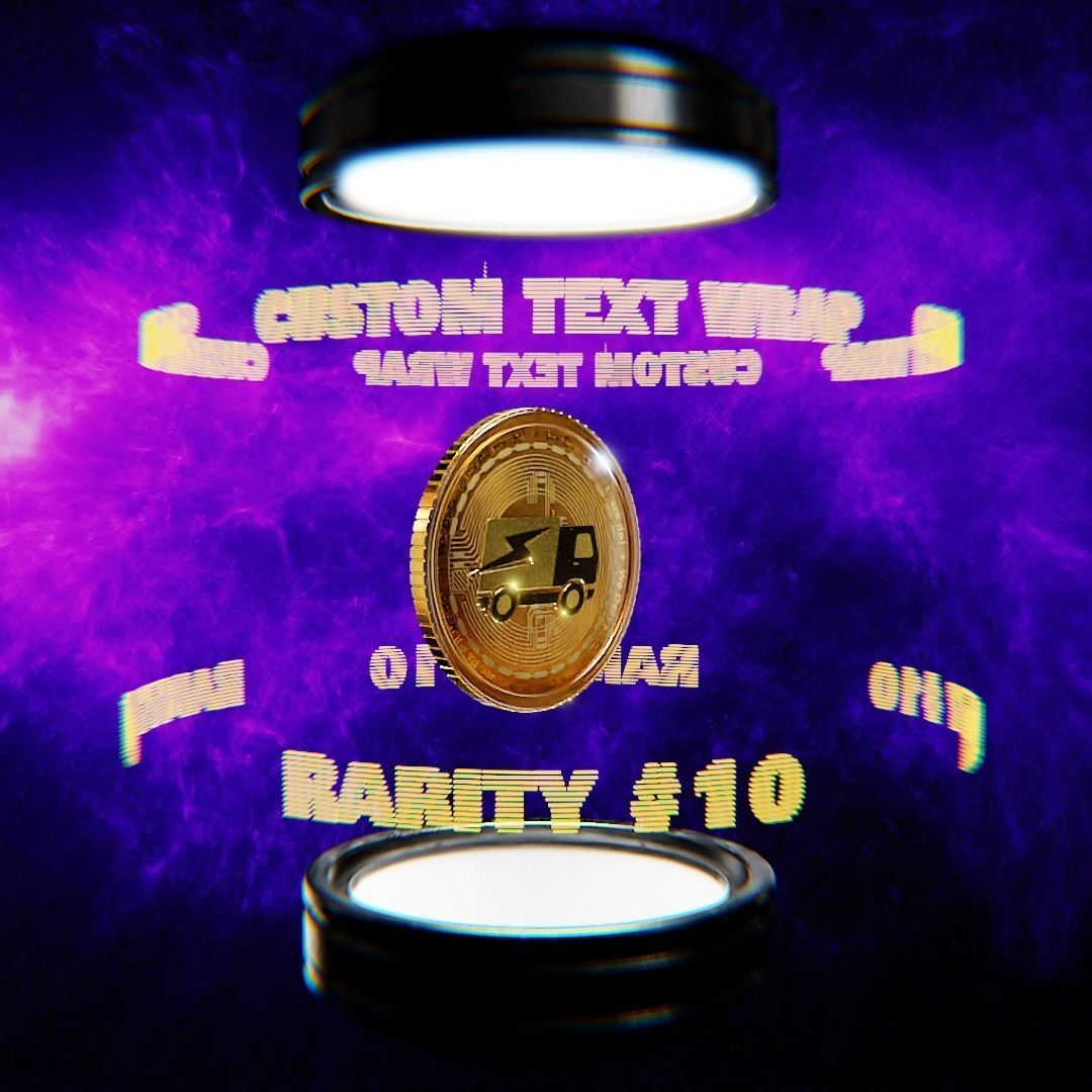 Nft Coin Blender Template Asset 3D model_3