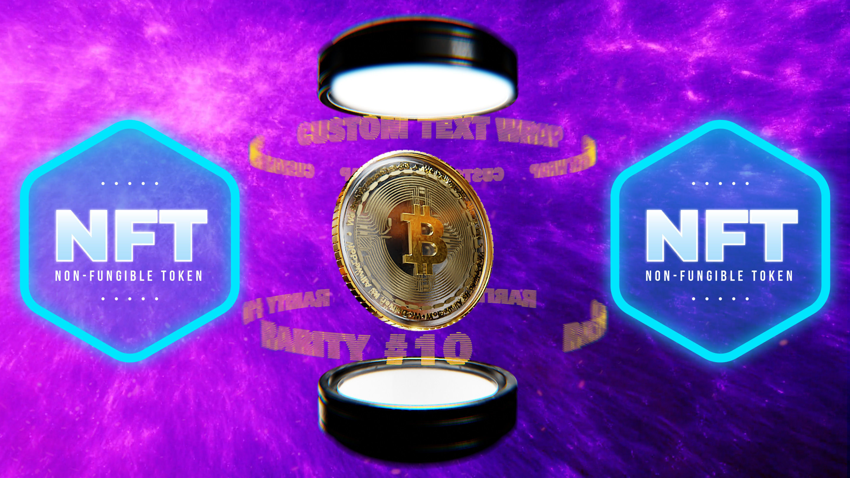 Nft Coin Blender Template Asset 3D model_4