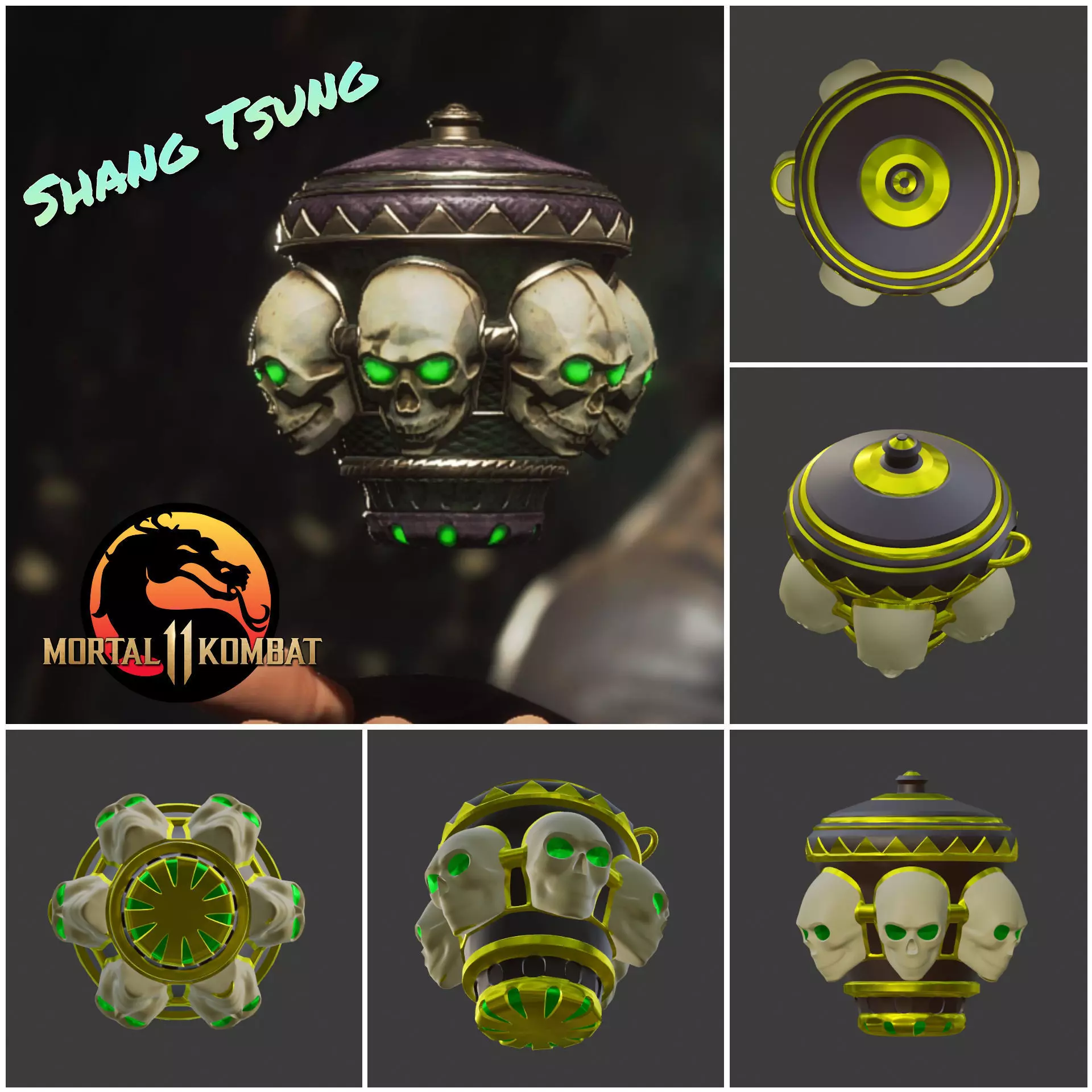 Shang Tsung souls phylacteries - Stolen Lives of Sun Do 3D print model