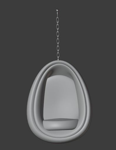 Egg Chair or Hanging Chair for living room or balcony ceiling 3D model_9