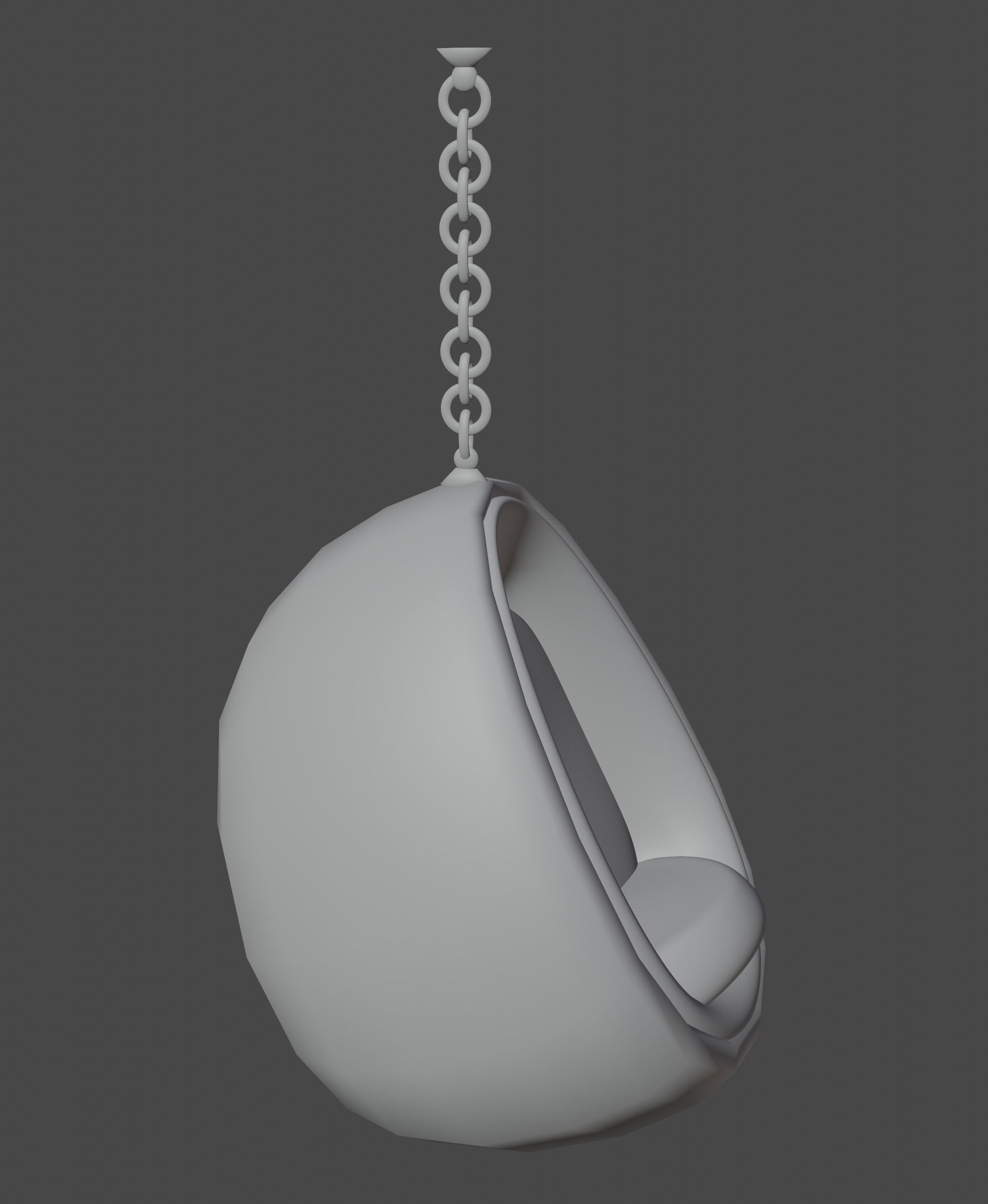 Egg Chair or Hanging Chair for living room or balcony ceiling 3D model_5