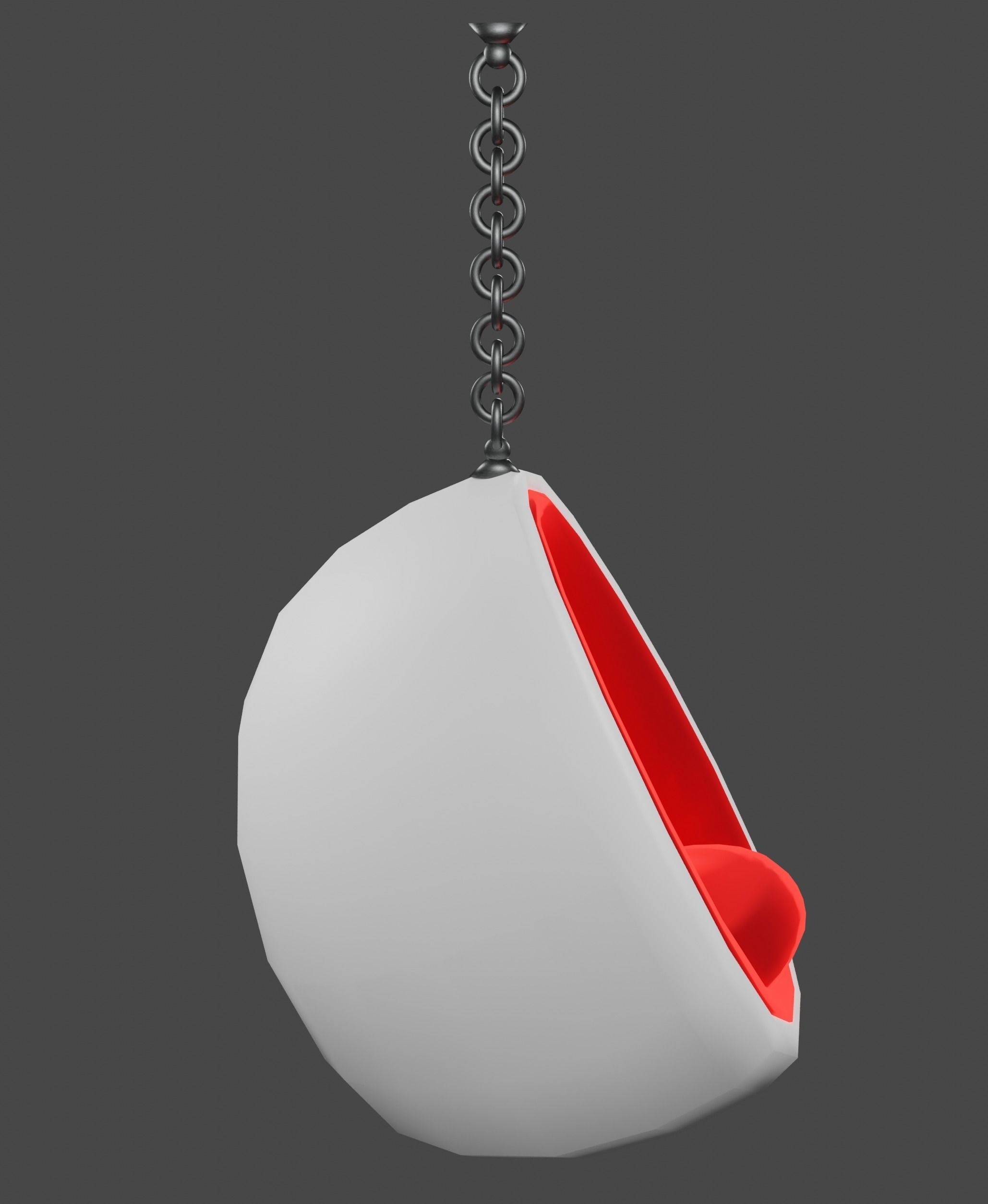 Egg Chair or Hanging Chair for living room or balcony ceiling 3D model_2