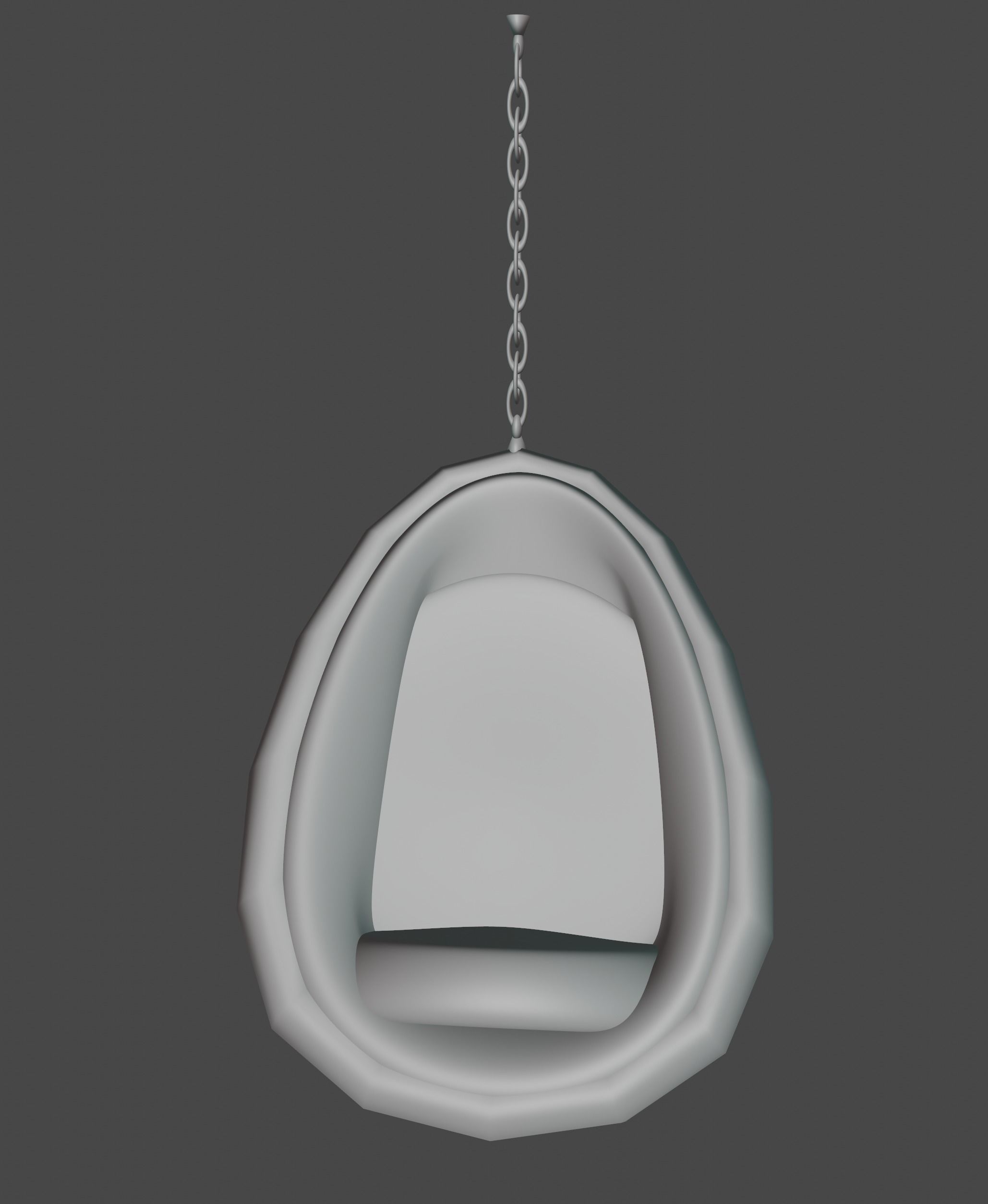 Egg Chair or Hanging Chair for living room or balcony ceiling 3D model_6