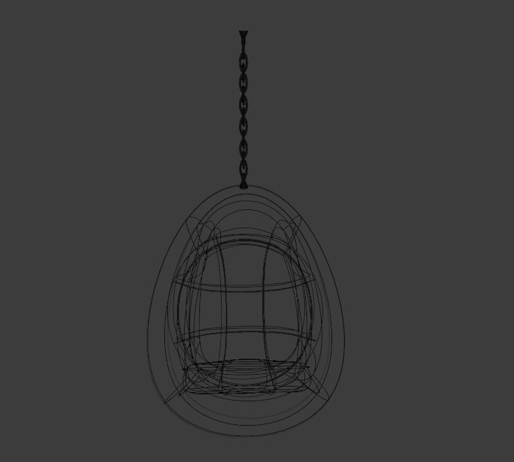 Egg Chair or Hanging Chair for living room or balcony ceiling 3D model_15