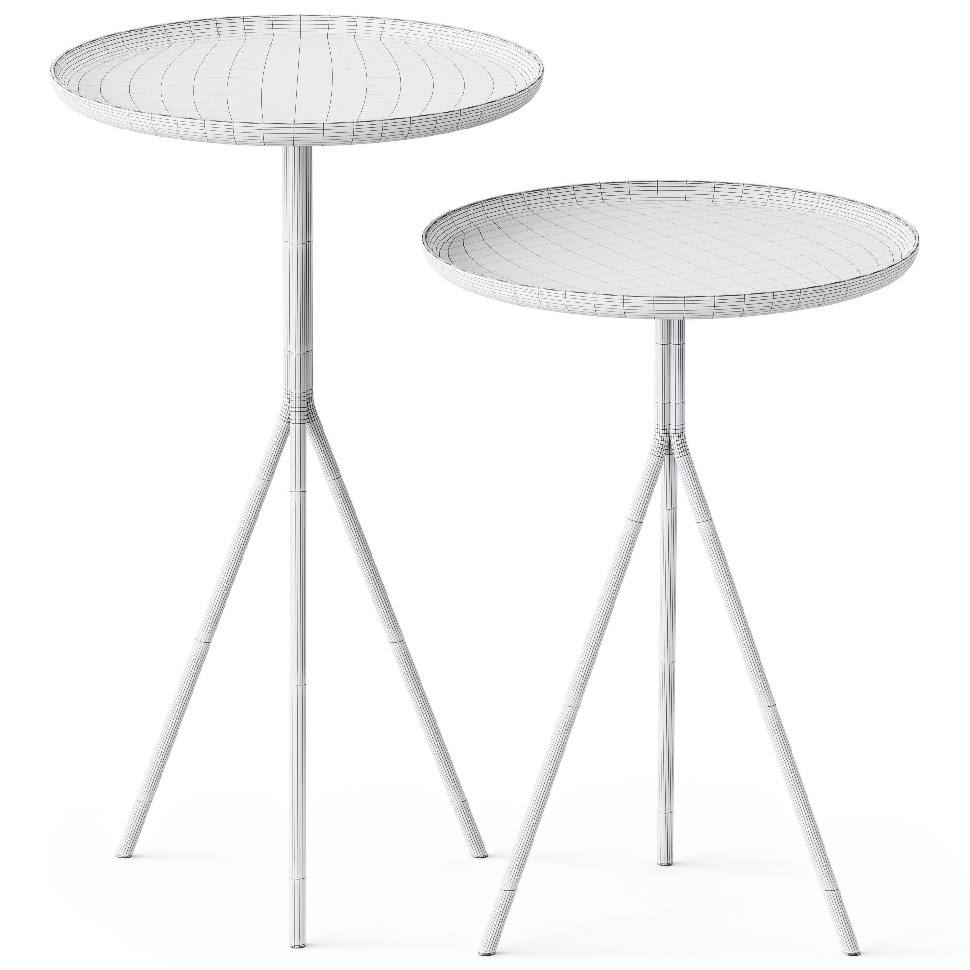 Side Tables 9350 Him and Her by Vibieffe 3D model_2