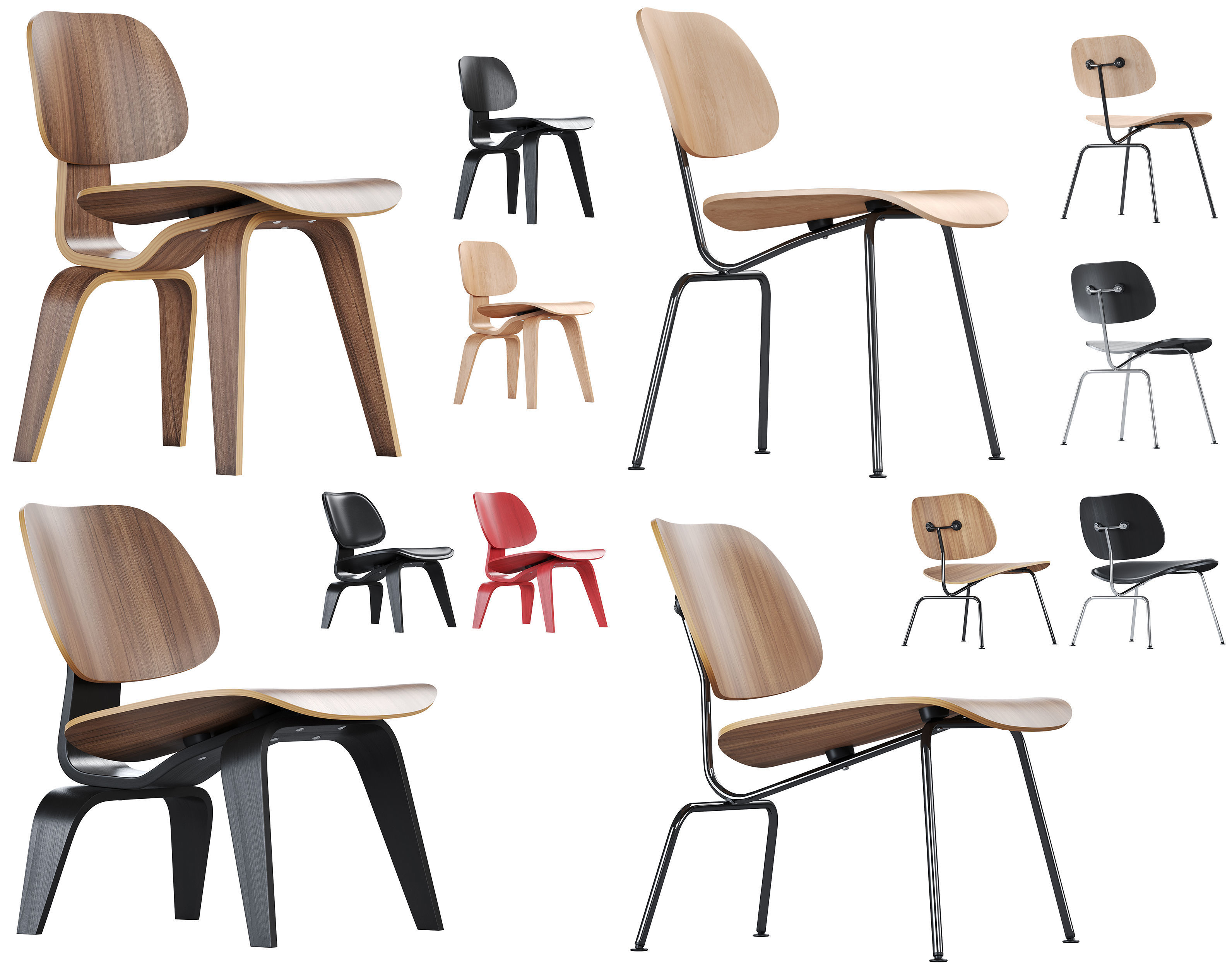 Vitra Plywood Chairs Collection CGTrader