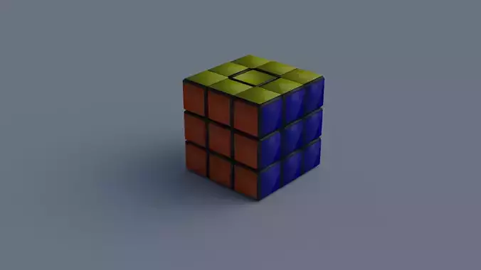 3d model of Rubiks cube