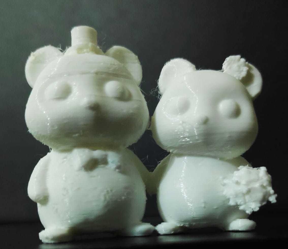 Hamster Couple Wedding Cake Topper 3D print model_11