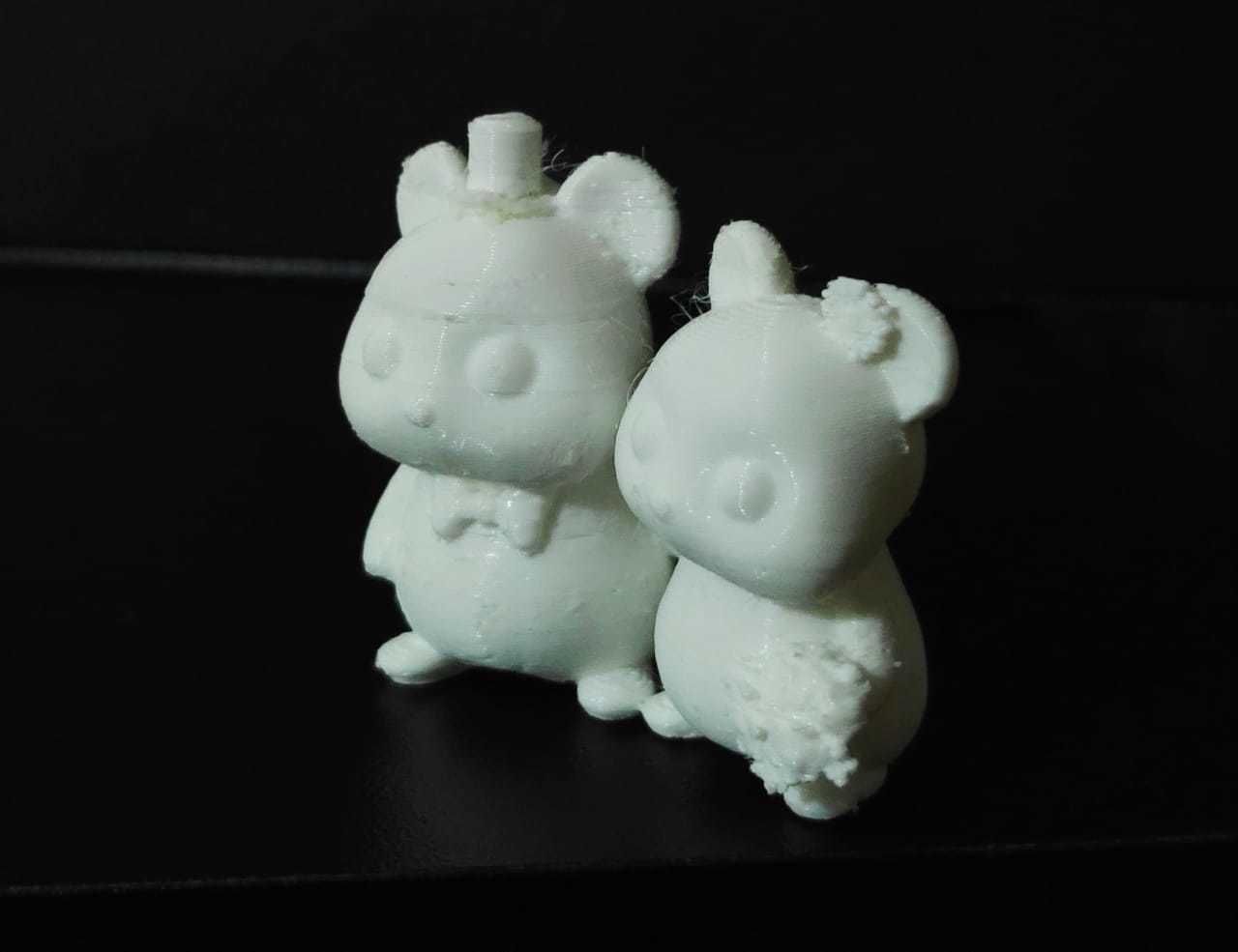 Hamster Couple Wedding Cake Topper 3D print model_6