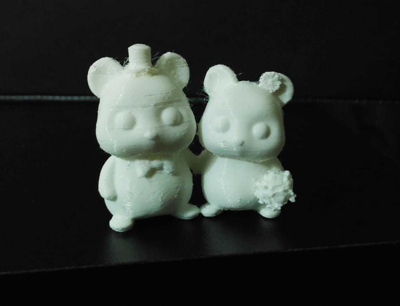 Hamster Couple Wedding Cake Topper 3D print model_4