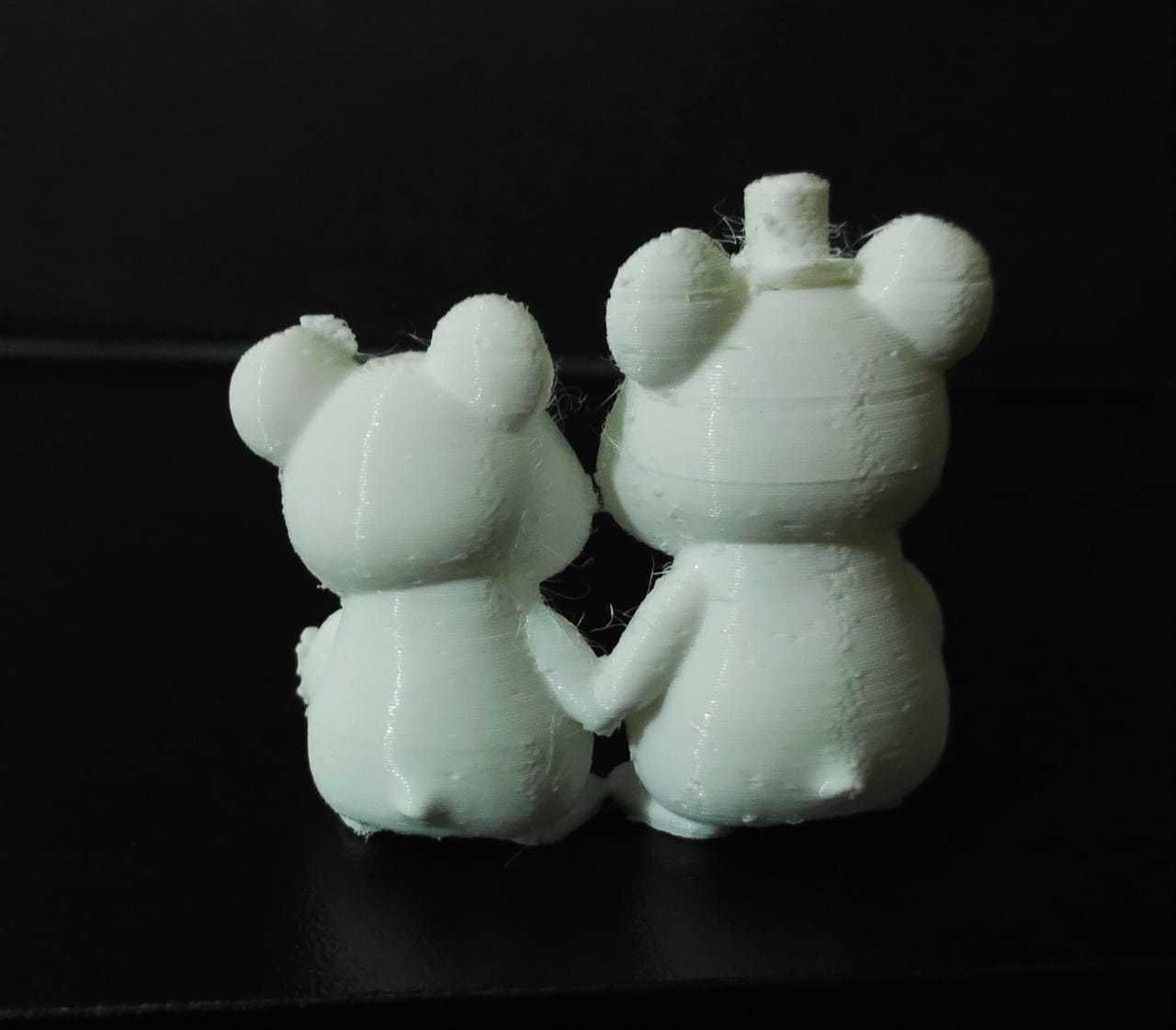 Hamster Couple Wedding Cake Topper 3D print model_7