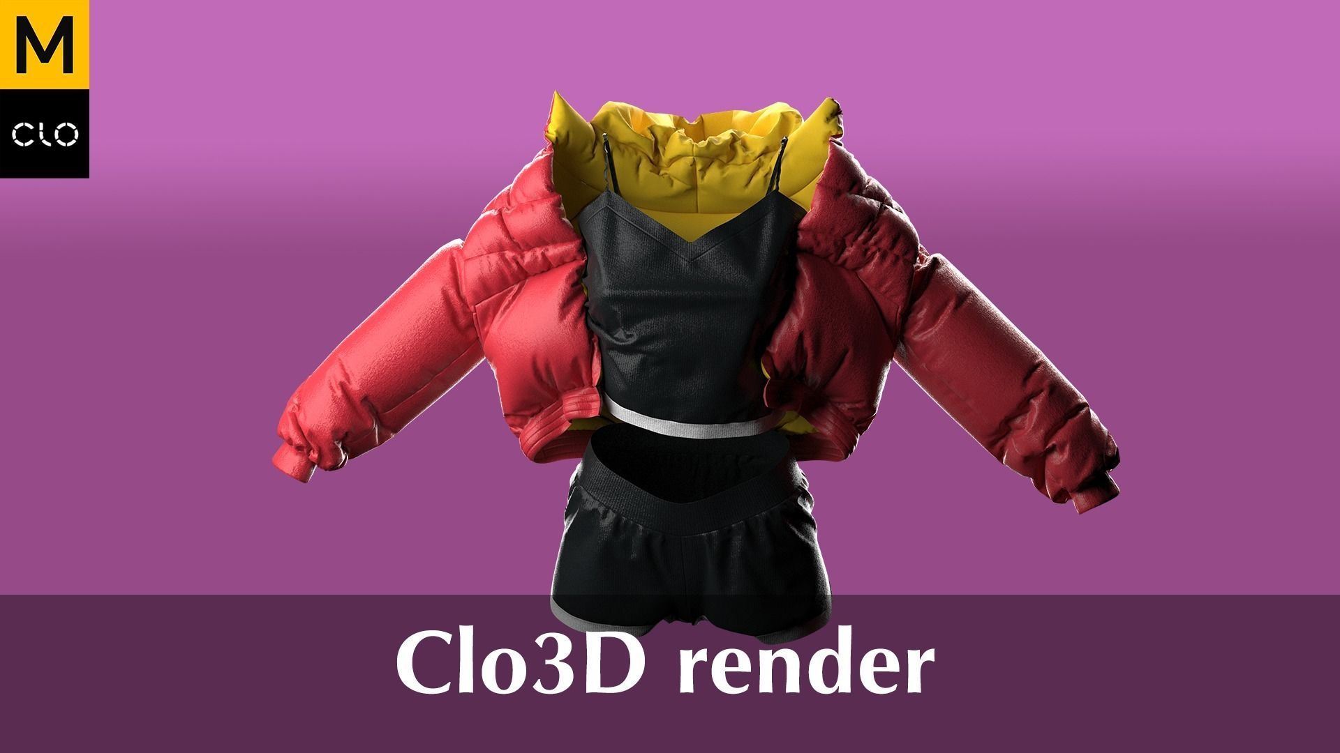 Female outfit wear 3 3D model_4