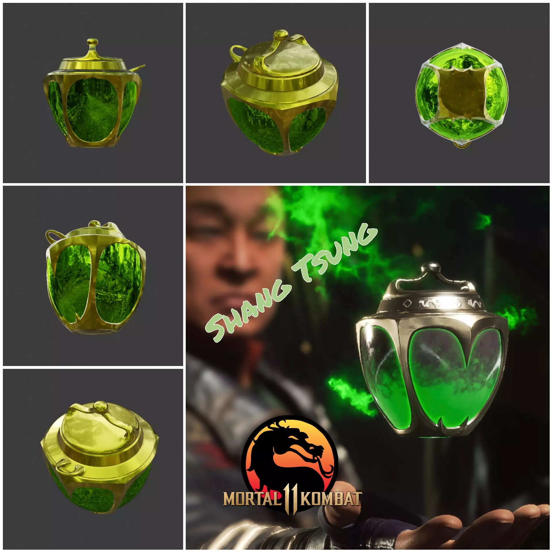 Shang Tsung souls phylacteries - Shang Tsungs Lifeblood 3D print model_0