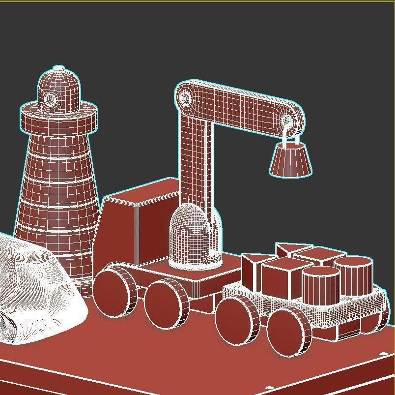 SMUSSLA Bedside tableshelf unit 3D model_8