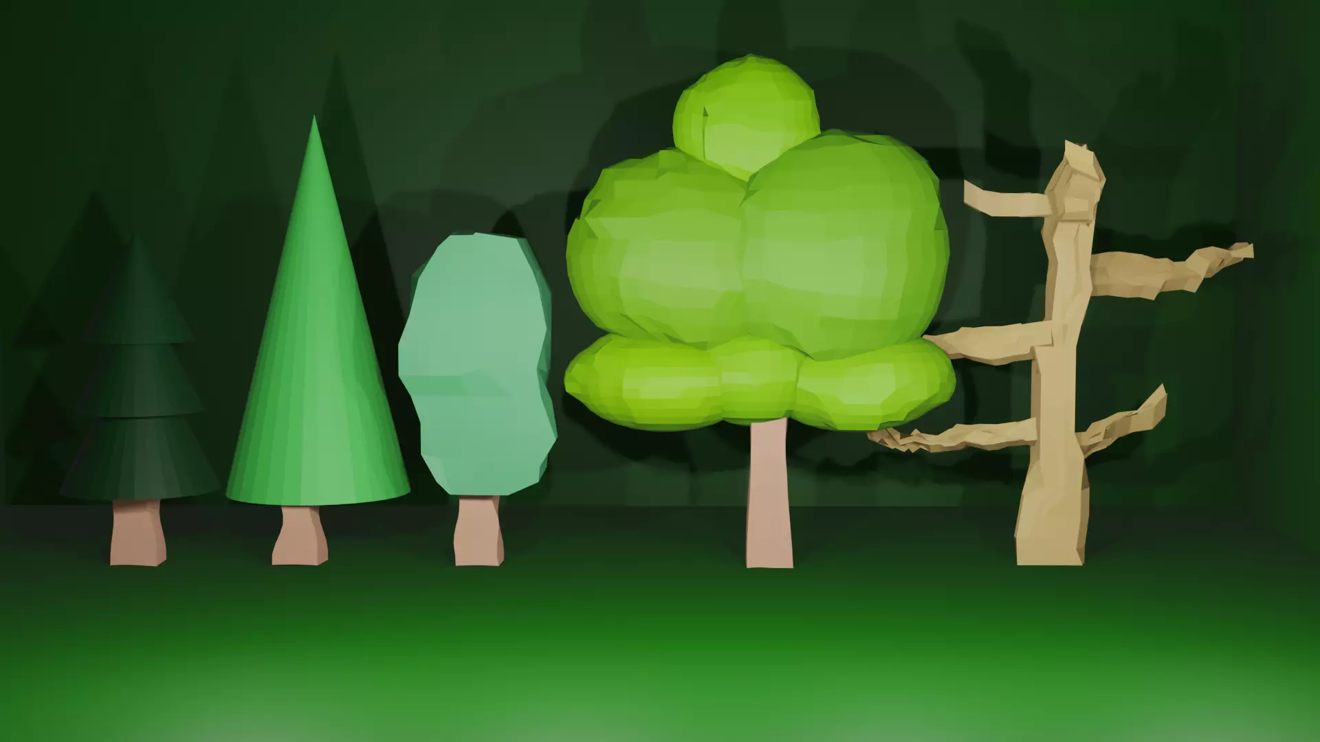 Trees Low Poly Asset Pack Free low-poly 3D model