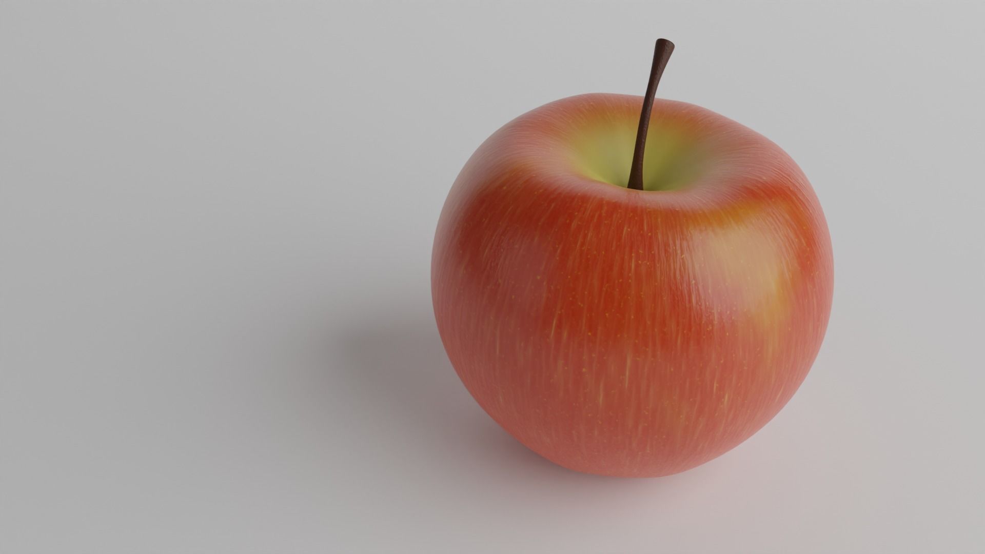 Red apple 3D model_4