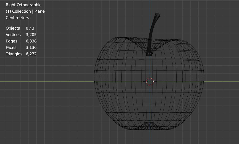 Red apple 3D model_10