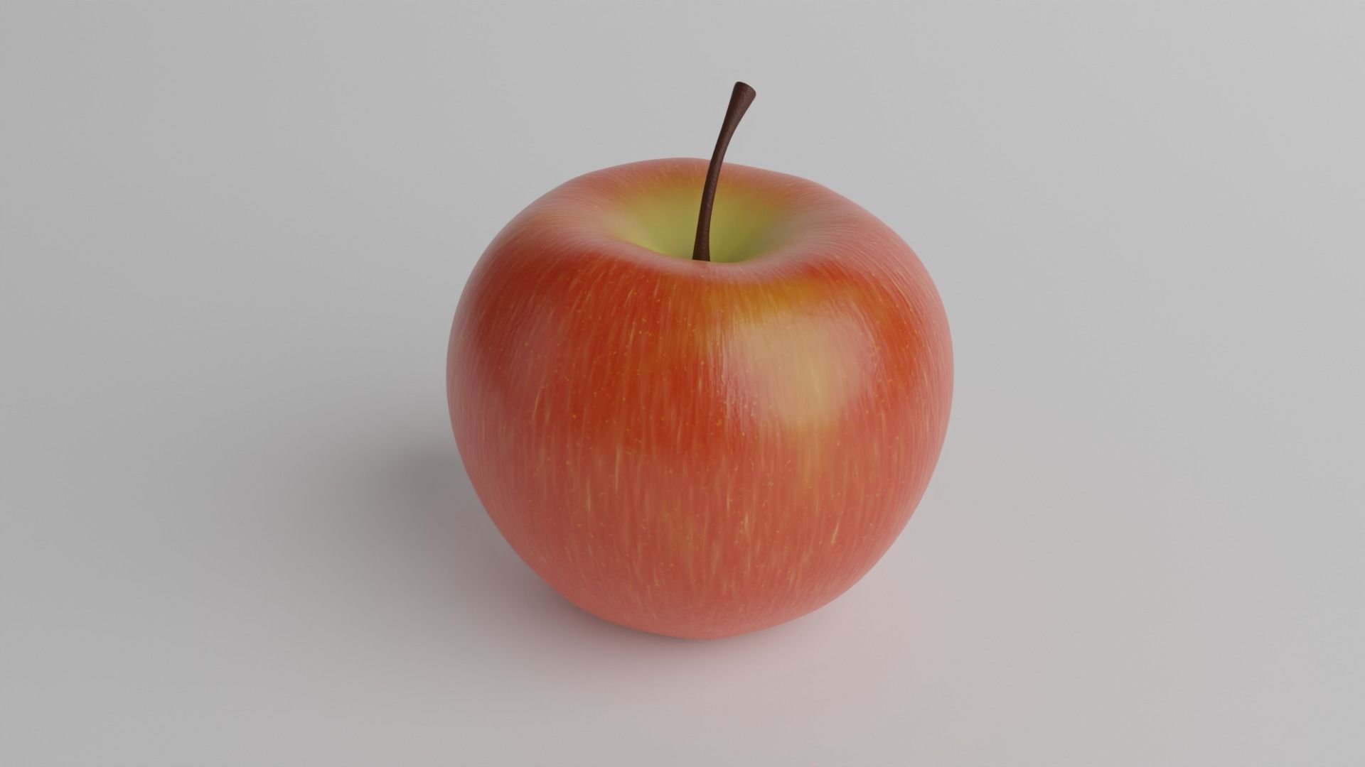 Red apple 3D model_1