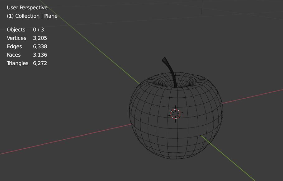 Red apple 3D model_8