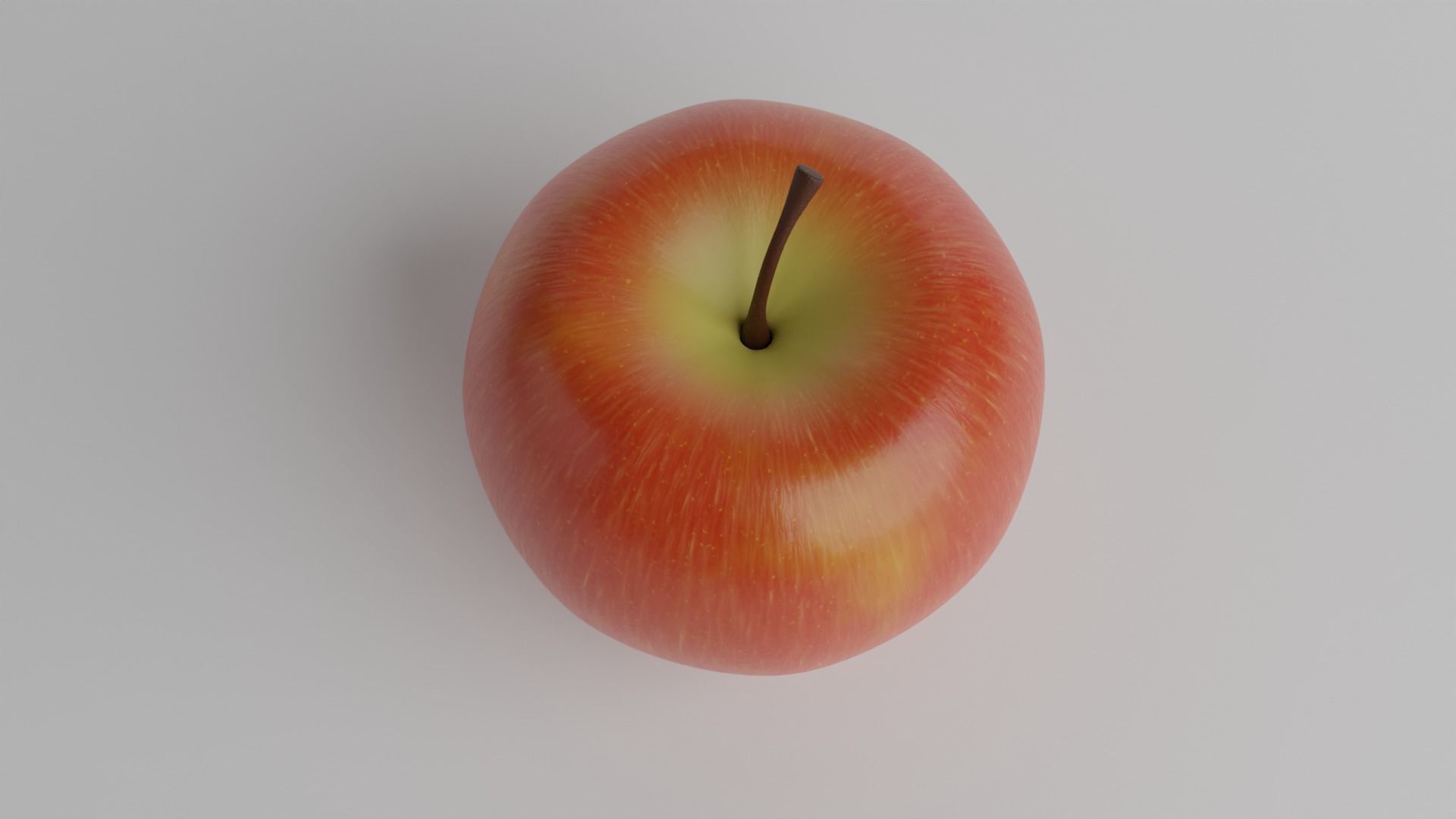 Red apple 3D model_3
