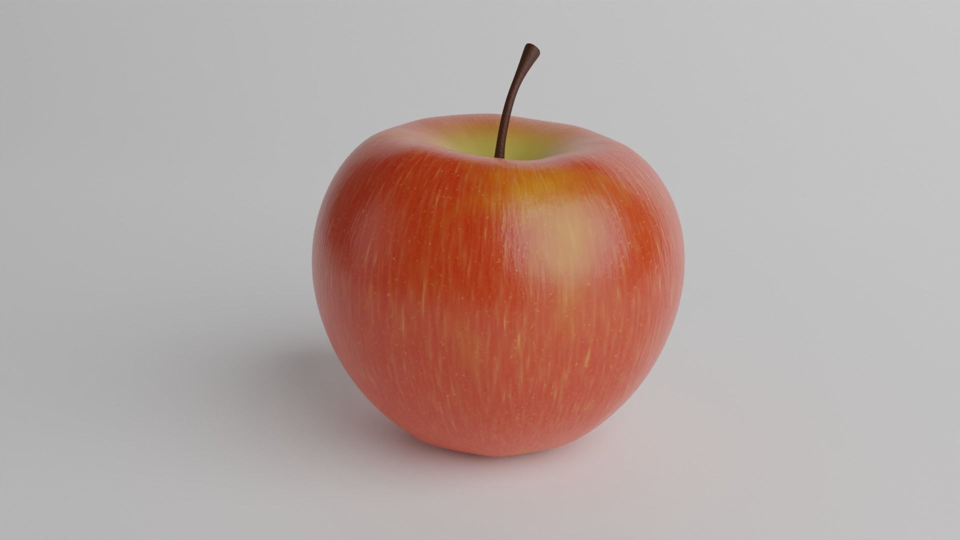Red apple 3D model_2