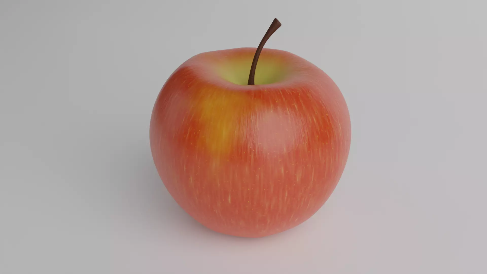 Red apple 3D model_0
