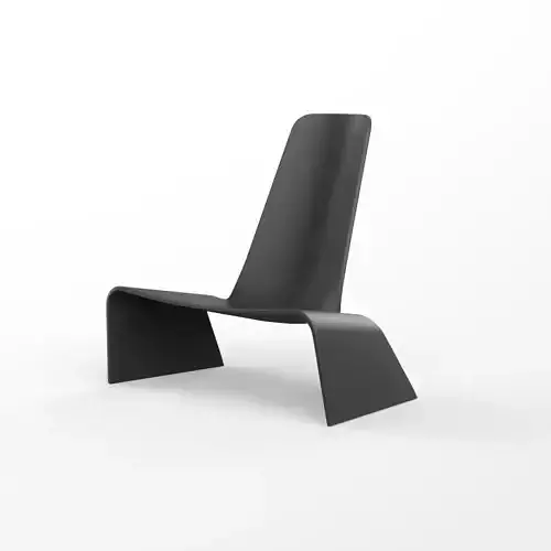 Plank land armchair black plastic