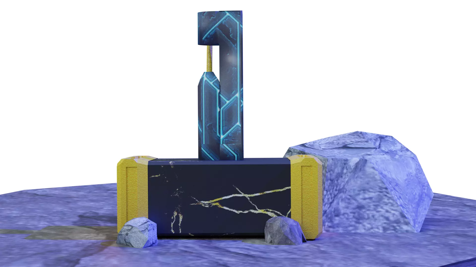 Thor hammer in Record of Ragnarok 3D model_0