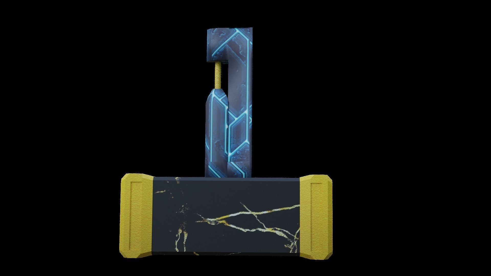 Thor hammer in Record of Ragnarok 3D model_1