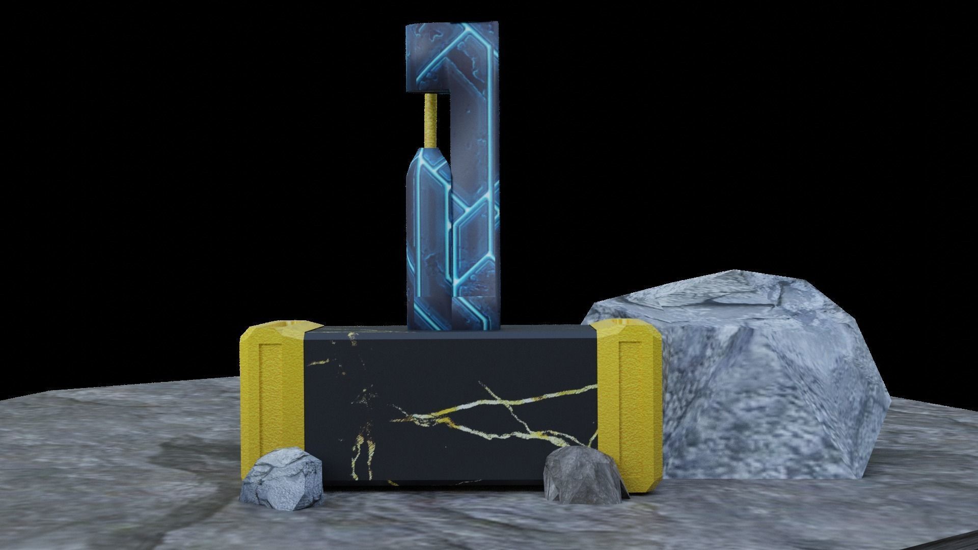 Thor hammer in Record of Ragnarok 3D model_2