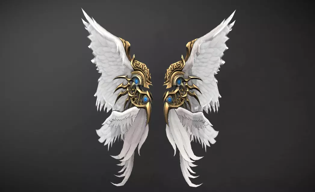 Angel Wing Low-poly 3D model