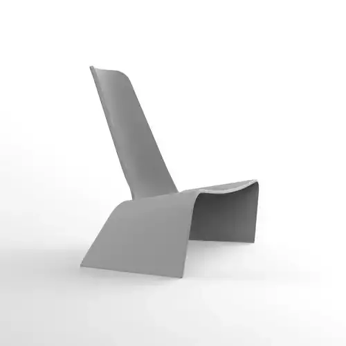 Plank land armchair grey plastic