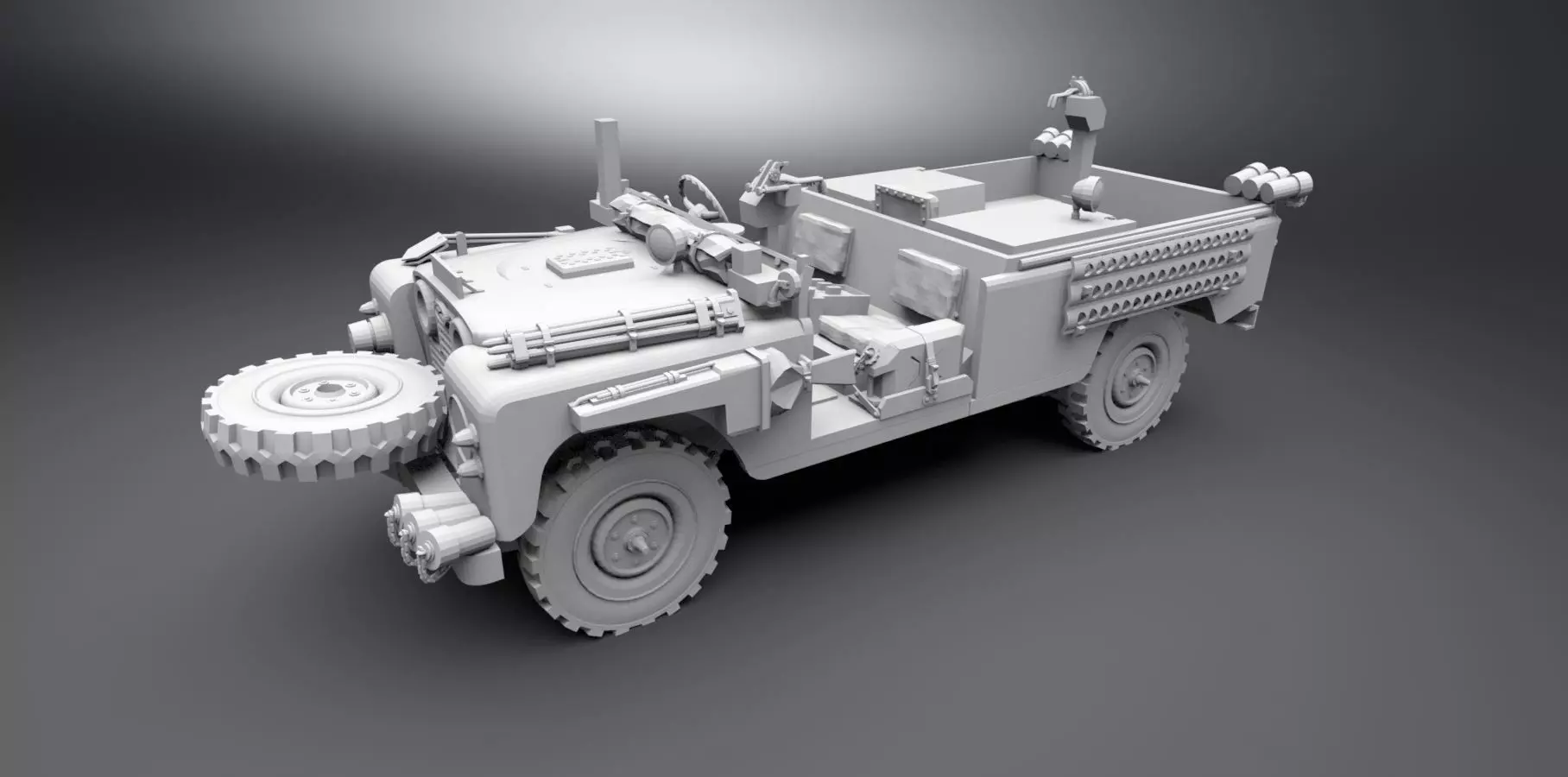 SAS Land Rover Series 2A 3D print model