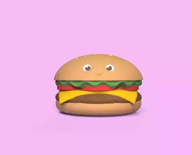Cute Hamburguer 3D print model