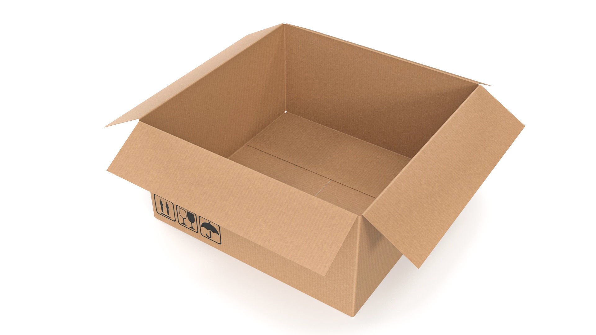 Cardboard box 20 3D model_5