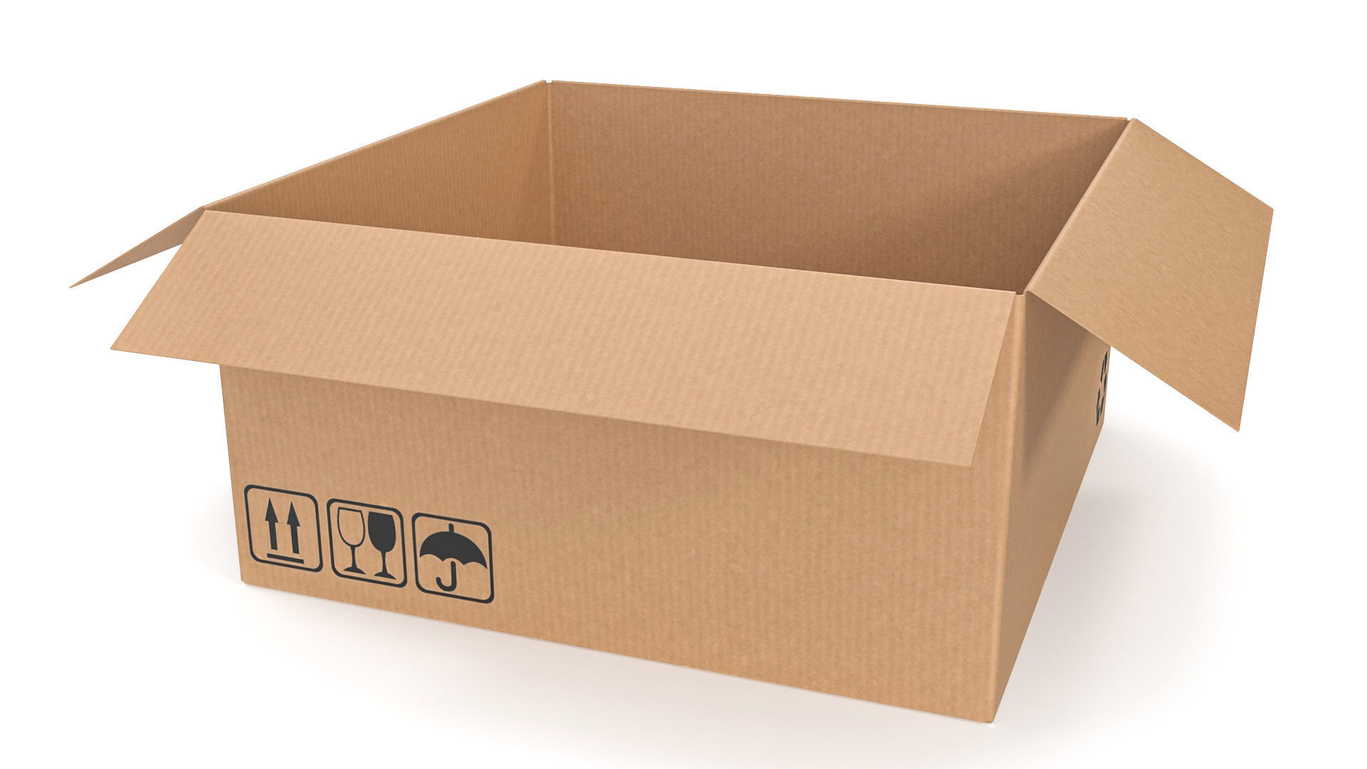 Cardboard box 20 3D model_2