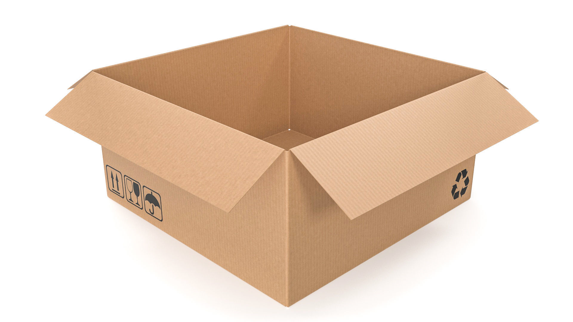 Cardboard box 20 3D model_3