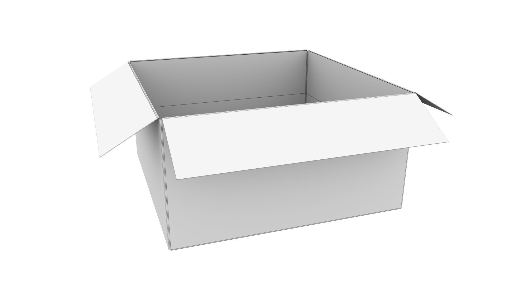 Cardboard box 20 3D model_8