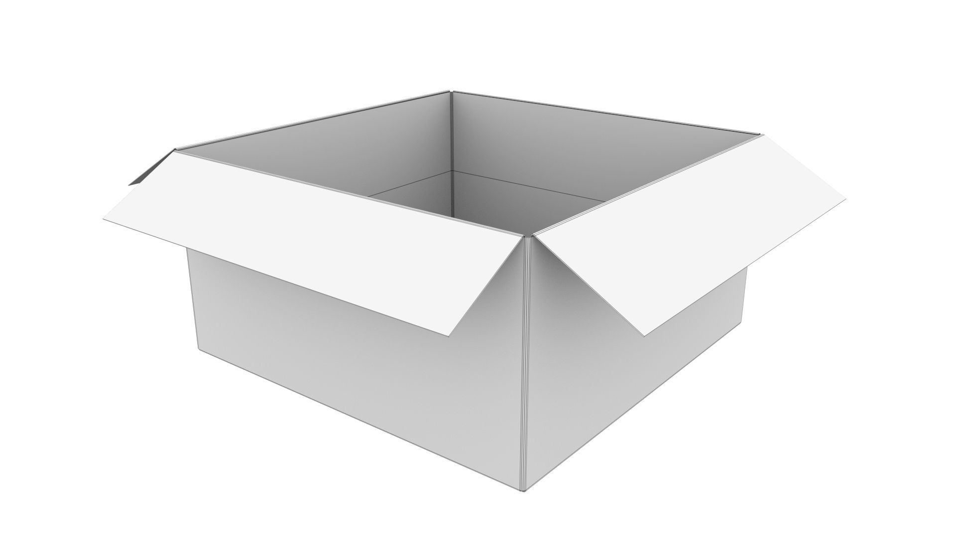Cardboard box 20 3D model_7