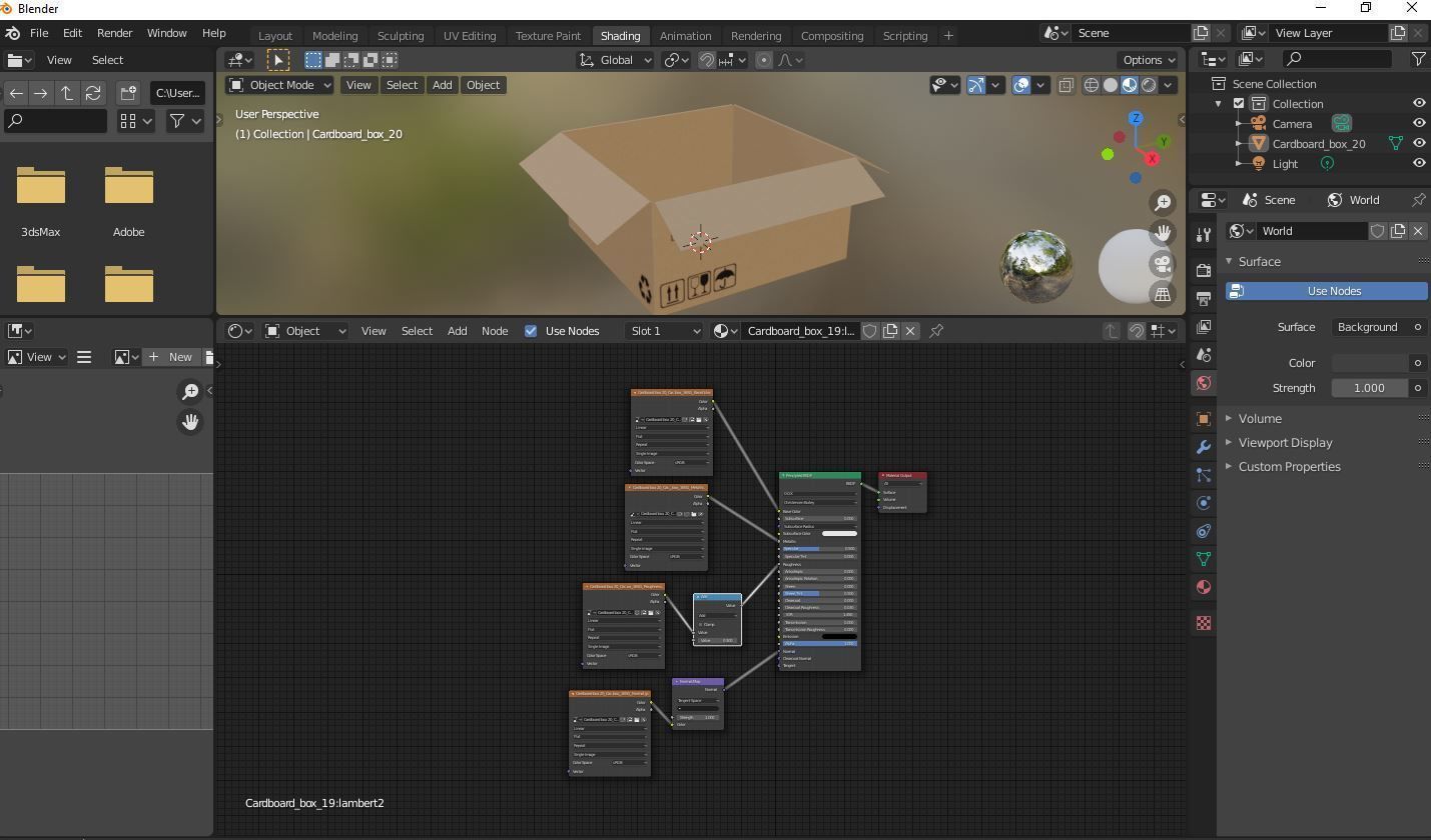 Cardboard box 20 3D model_15