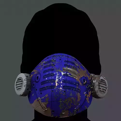 Gas mask helmet 3d model scifi Low-poly Low-poly 3D model