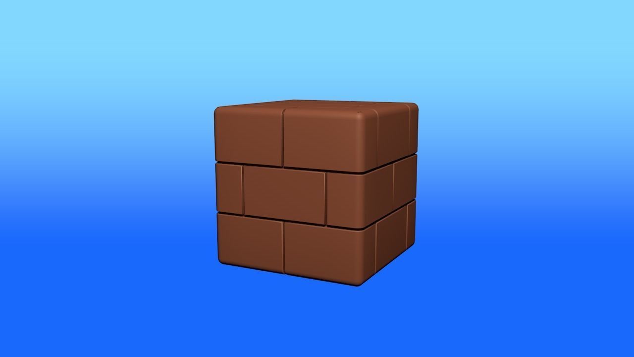 Super Mario blocks and coin Free low-poly 3D model_4