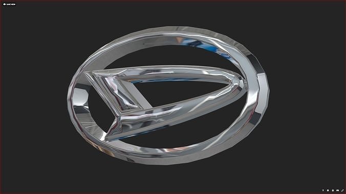 Dahiatsu Car Badge  Low-poly 3D model
