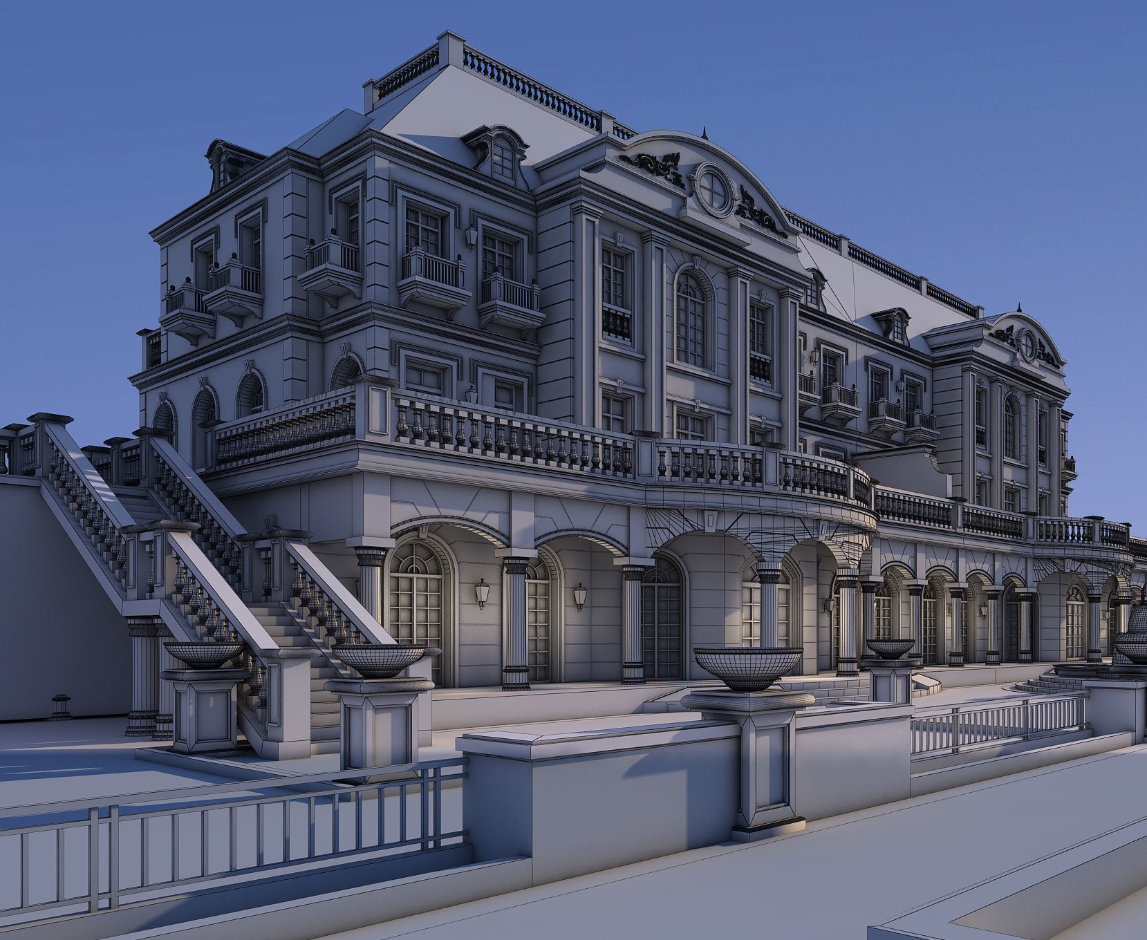villa mansion in shanghai 3D model_12