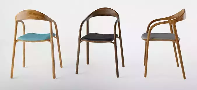 Neva chair Low-poly 3D model