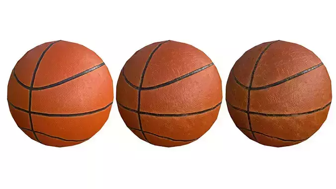 Basketball Low Poly PBR Model