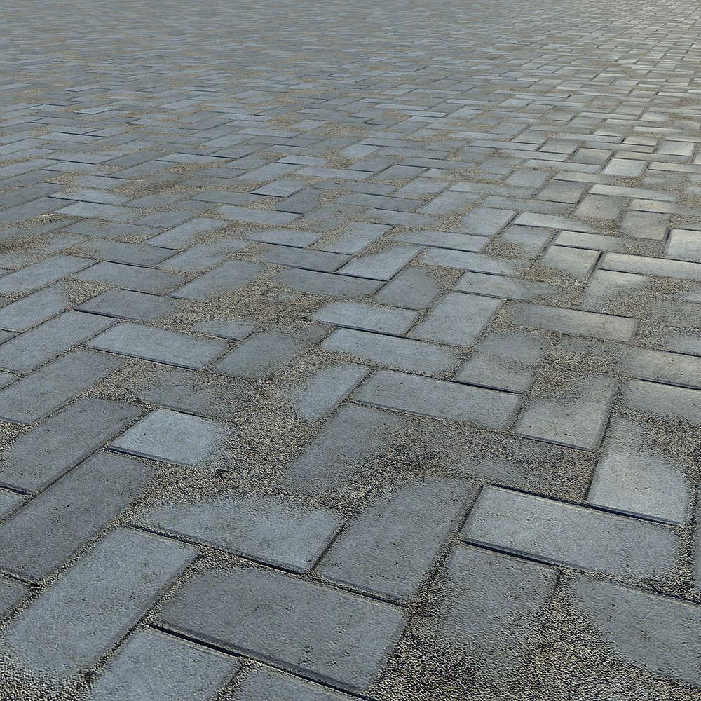 Paving bricks 01 3D model_1